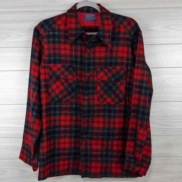 Pendleton Other - Pendleton Button Down Flannel 100% Wool Plaid Tartan Shaket M
